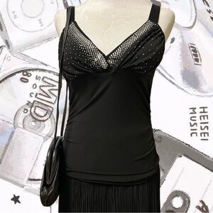 Chic Black Studded Tank Top